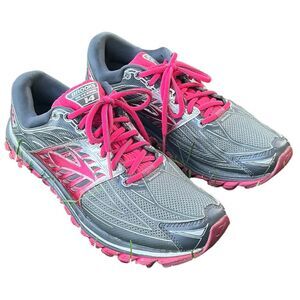 Brooks Glycerin 14 running shoes women’s Size 9.5 Grey/Silver & Pink